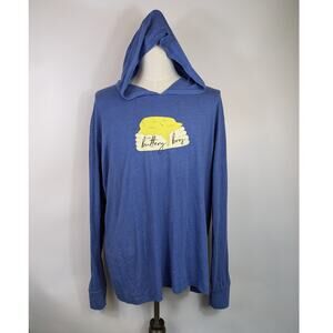 Mens 2XL Lightweight Hoodie Buttery Bros Blue Long Sleeve Sports Athletic Gear